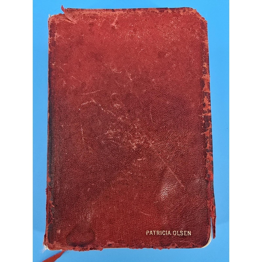 Holy Bible KJV World Publishing USA 1945 Red Leather Bound Cross Referencing